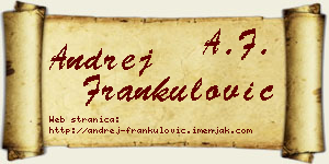 Andrej Frankulović vizit kartica